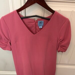 CeCe Rose V-Neck Short Sleeve Dress